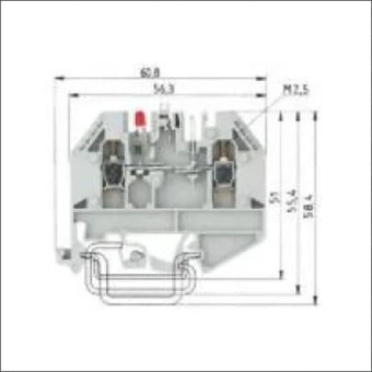 WIELAND 57.503.2255.0 Durchgangsreihenklemme 5 mm