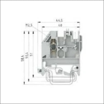 WIELAND 57.503.2655.0 Durchgangsreihenklemme 5 mm