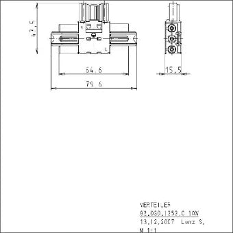 WIELAND 92.030.1353.0 Kompaktverteiler fuer steckbare Gebaeudeinstallation 64.6 mm
