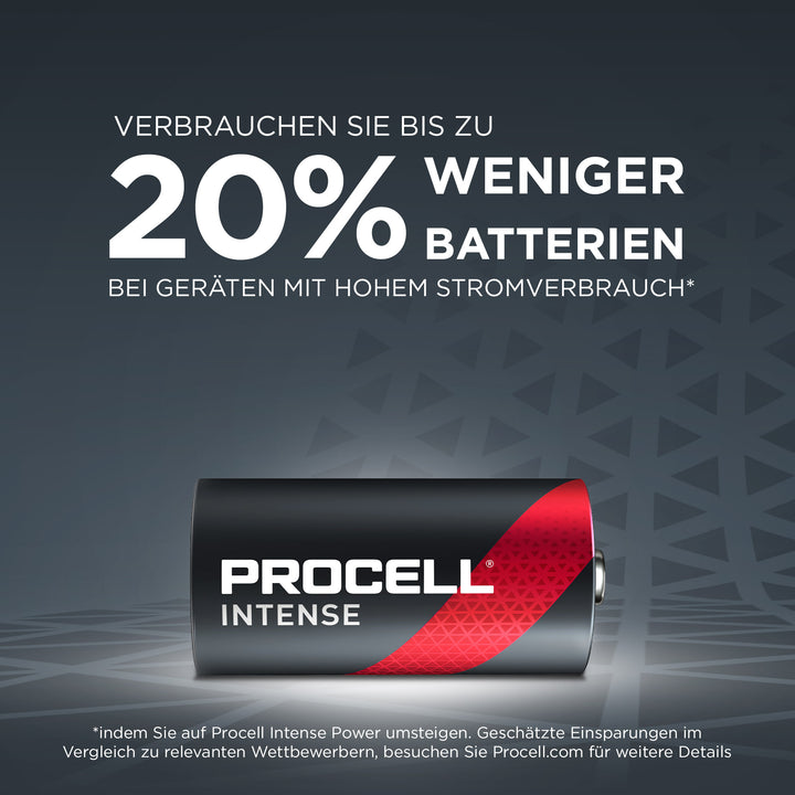 Duracell Procell Intense Power Alkaline Batterie Baby C PX1400 1,5V