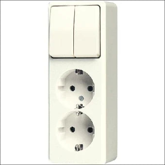 JUNG 625A Schakelaar/Steckdose combinatie