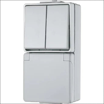 JUNG 675W Schakelaar/Steckdose combinatie