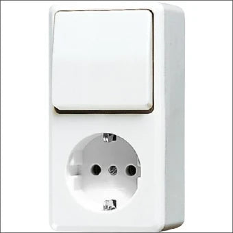 JUNG 676AWW Schakelaar/Steckdose combinatie