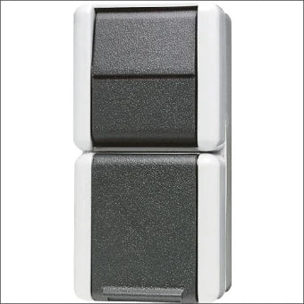 JUNG 871W Schakelaar/Steckdose combinatie