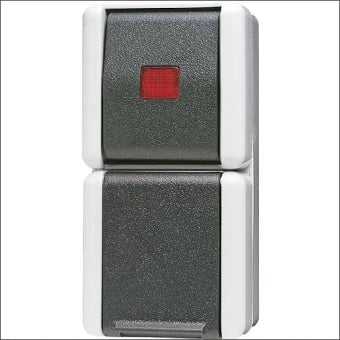 JUNG 876KOW Schakelaar/Steckdose combinatie