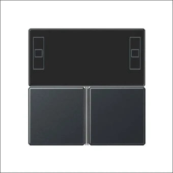 JUNG A4093TSAANM Bedienelement / Zentralplatte Schalterprogramm 55 mm