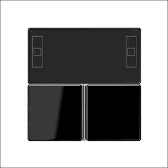 JUNG A4093TSASW Bedienelement / Zentralplatte Schalterprogramm 55 mm