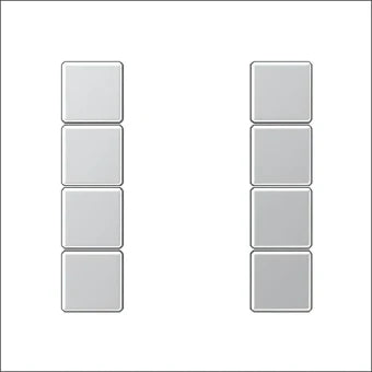 JUNG A504TSAAL Bedienelement / Zentralplatte Schalterprogramm 55 mm