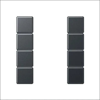 JUNG A504TSAANM Bedienelement / Zentralplatte Schalterprogramm 55 mm
