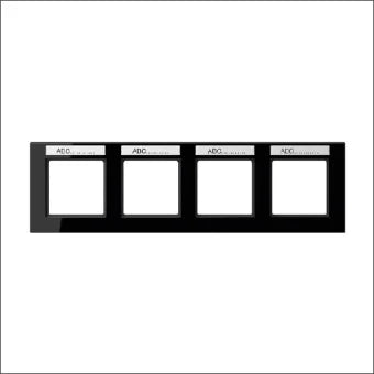 JUNG AC5840BFNASW Abdeckrahmen Schalterprogramm 10 mm