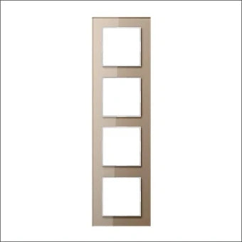 JUNG AC584GLCH Abdeckrahmen Schalterprogramm 10 mm