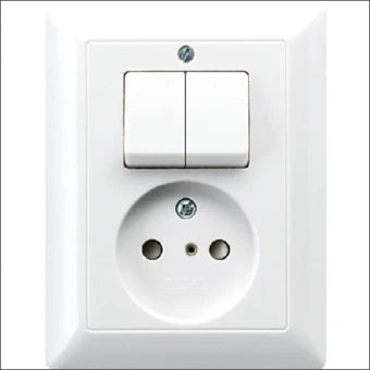 JUNG AS5545EUWW Schakelaar/Steckdose combinatie