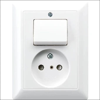 JUNG AS5546EUWW Schakelaar/Steckdose combinatie