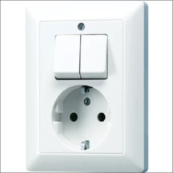JUNG AS5575EUWW Schakelaar/Steckdose combinatie