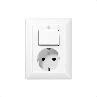 JUNG AS5576EUWW Schakelaar/Steckdose combinatie