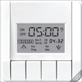 JUNG CD5201DTSTGR Schakelklok fuer Schalterprogramm