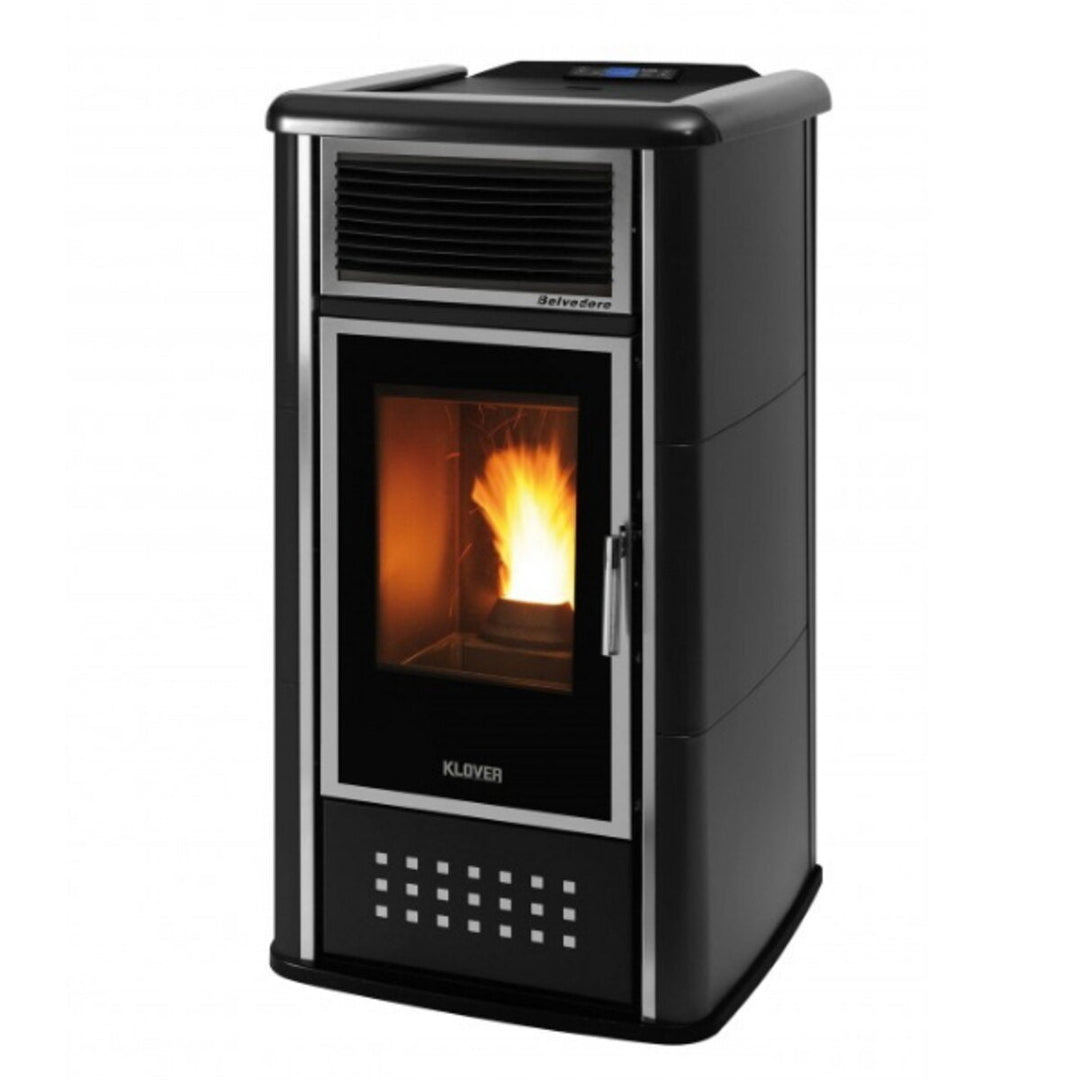 Klover Belvedere 28 – Pelletofen, 23,7 kW, Wasser+Luft, Mattschwarz