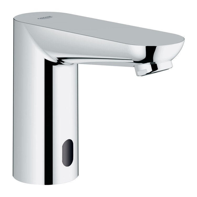 Grohe Elektronischer Waschtischmischer, mit Infrarotsteuerung und bidirektionalem IR-Sensor zur Einstellung und Kontrolle der Parameter, Lithiumbatterie 6V CR-P2, mit Wassersparfunktion, Chromoberfläche EUROECO COSMOPOLITAN E 36271000