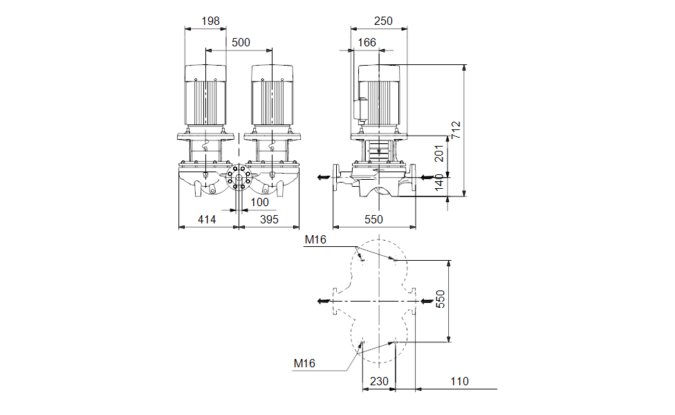 GRUNDFOS Einstufige Inlinepumpe TPD 100-110/4 A-F-A-BQQE-JW3 Art. 96109367