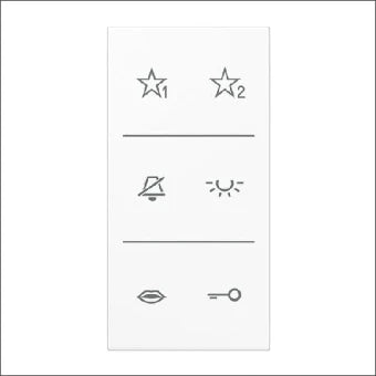 JUNG SIA6LSDCWW Bedienelement / Zentralplatte Schalterprogramm 33 mm