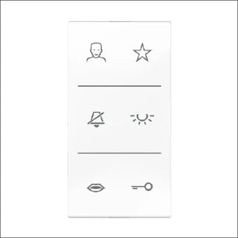JUNG SIV6CDDCWW Bedienelement / Zentralplatte Schalterprogramm 33 mm