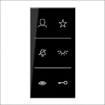 JUNG SIV6LSDCSW Bedienelement / Zentralplatte Schalterprogramm 33 mm