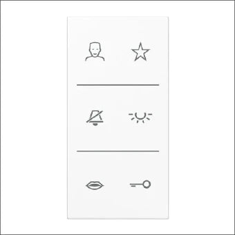JUNG SIV6LSDCWW Bedienelement / Zentralplatte Schalterprogramm 33 mm
