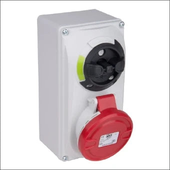 PCE 103498 CEE-contactdoos uitschakelbaar, beveiligd (IEC 60309)