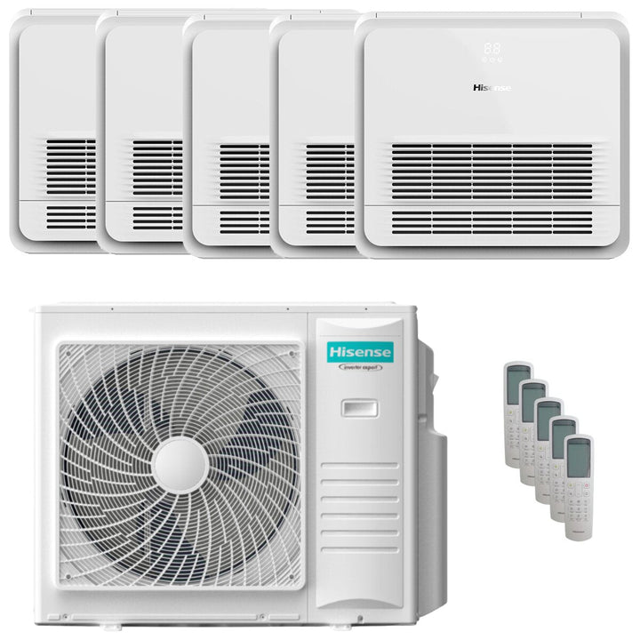 Hisense Standgerät AKT 9000+9000+9000+9000+12000 BTU – Multisplit-Klimagerät (5x), 10/11 kW, R32, A++/A+