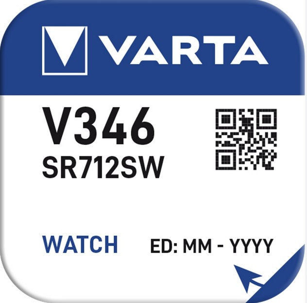 Varta Silberoxid Uhrenbatterie V346 / SR712SW 1,55 V
