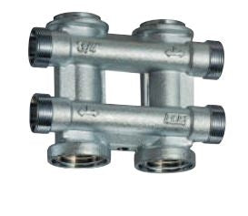Far Modularer koplanarer Kollektor 3/4" 2+2 verchromt 375034