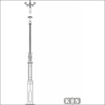 KS 5911 Lichtmast ohne Leuchte