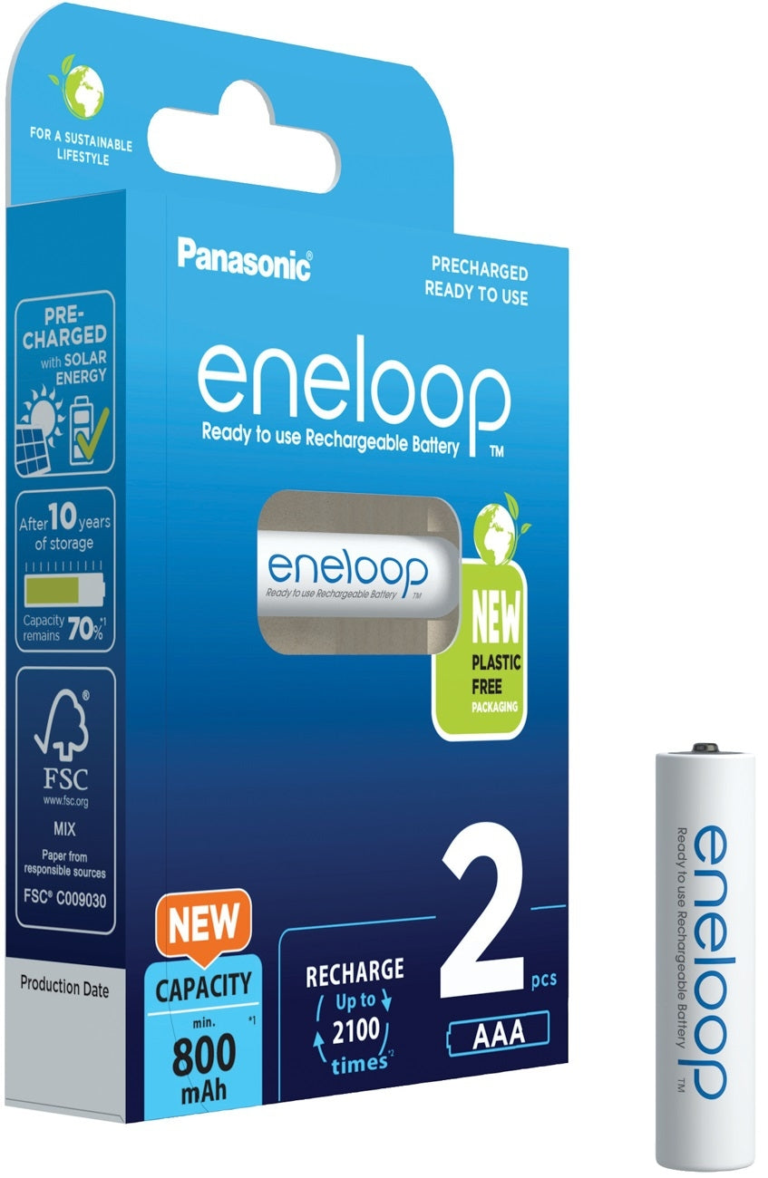 Panasonic Eneloop AAA NiMH Akku BK-4MCDE 1,2V 750mAh (2er-Kartonblister)