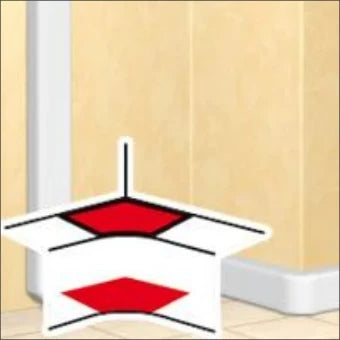 LEGRAND 010602 Binnenhoekstuk wandgoot 0 mm