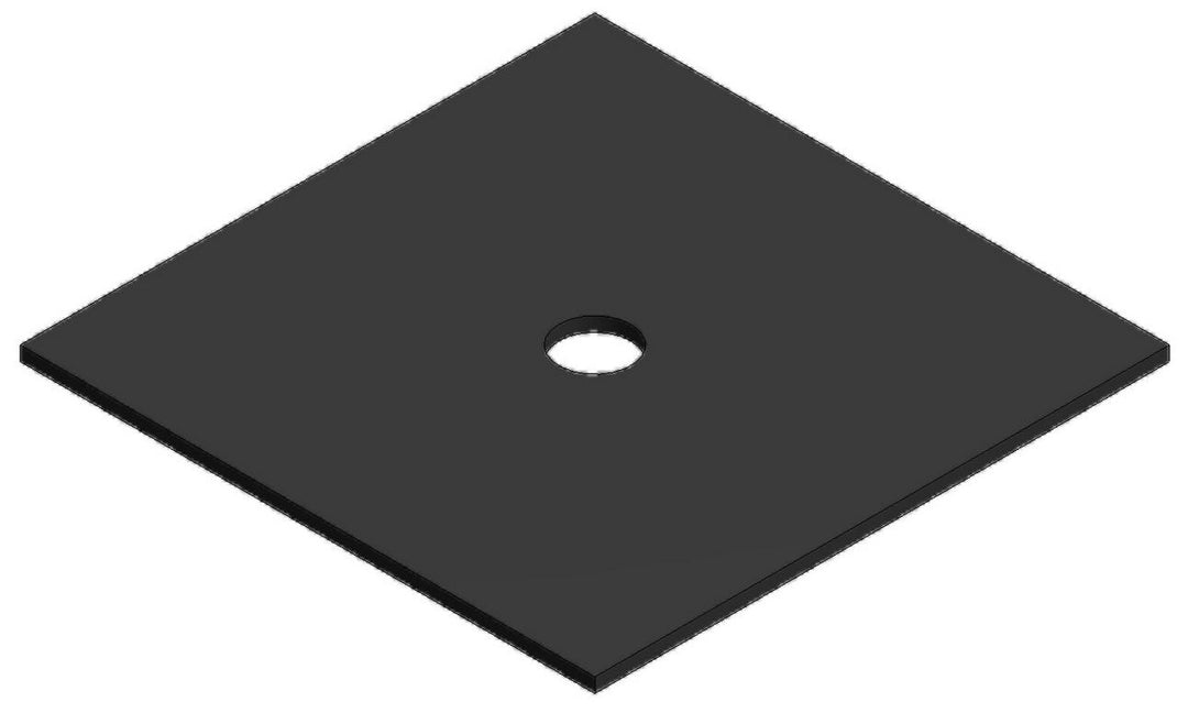 Van Der Valk Solar-Rubber Plaatje 40X40X1Mm (779220)