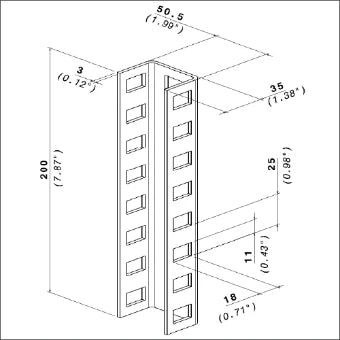 LEGRAND 348399 Verbindingsstuk Kabeltragsystem 200 mm