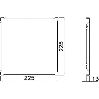 LEGRAND 8400010 Tegel fuer kabelvloersysteem 225 mm