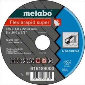 METABO 616189000 Snij-/slijpschijf (niet-diamant)