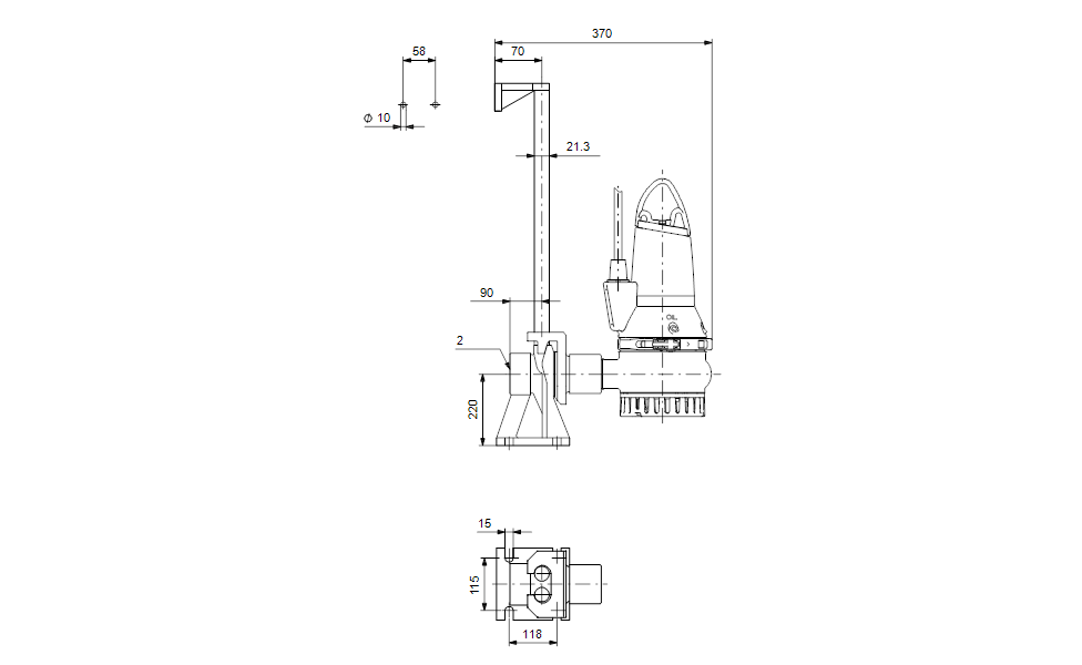 GRUNDFOS Tauchmotorpumpe DP10.50.09.A.2.50B Nr. 96104206