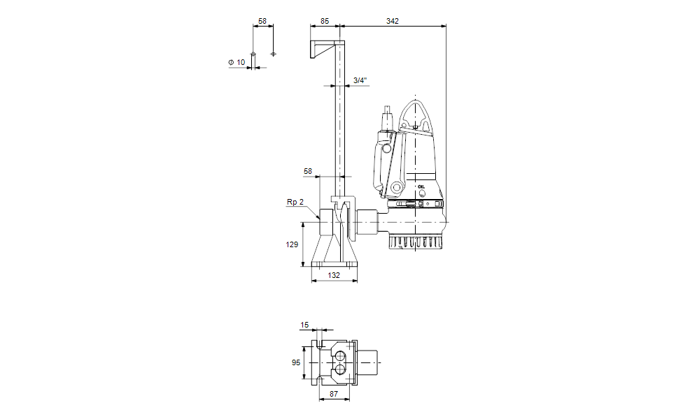 GRUNDFOS Tauchmotorpumpe DP10.50.09.E.2.50B Nr. 96877478