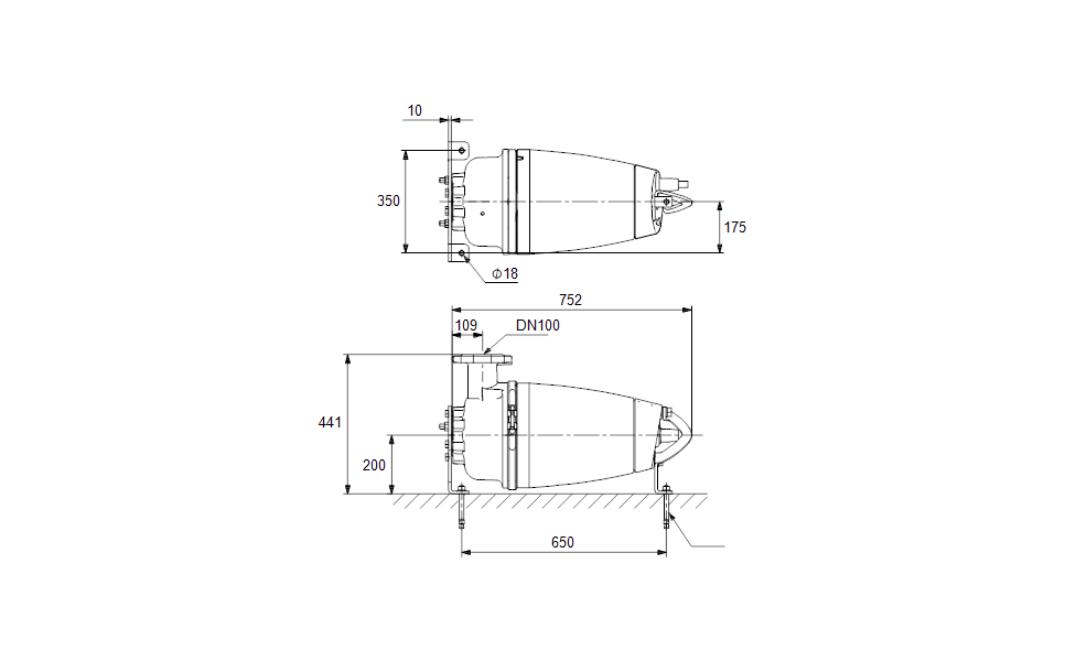 GRUNDFOS Tauchmotorpumpe SEV.80.100.22.4.50D Nr. 96780680