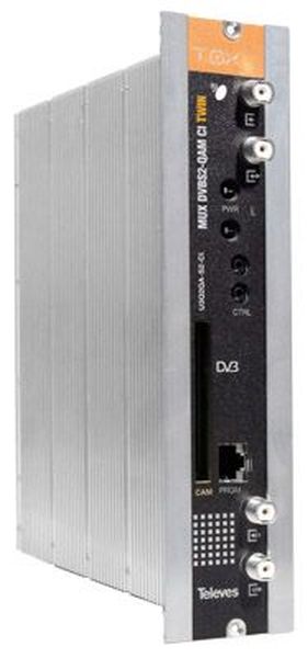 TELEVES Deutschland T-0X Multiplexumsetzer U3Q2QA-S2-CI DVB-S2 in 2 x QAM mit CI -Art. 564401
