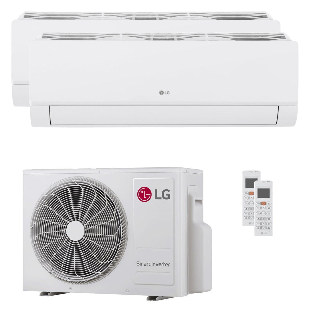LG DUALCOOL Libero Smart 9000+9000 BTU – Multisplit-Klimagerät (2 Innengeräte), 4,1/4,69 kW, R32, A+++/A++, WLAN
