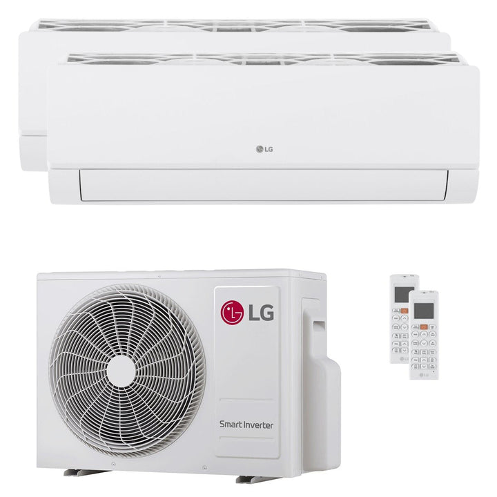LG DUALCOOL Libero Smart 9000+9000 BTU – Multisplit-Klimagerät (2 Innengeräte), 4,69/5,28 kW, R32, A+++/A++, WLAN