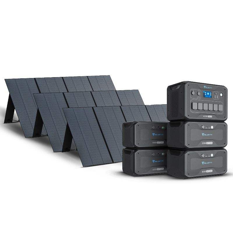 Bluetti Solar Set - 1050 Wp / 3 kW / 12 kWh (AC300 + 4x B300 + 3x PV350)