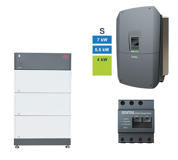 BYD + KOSTAL HV-System, 4,0-7,0 kW, 7,68 kWh nutzbar, 3-phasig, BYD HVS 7.7 + PLENTICORE S G3