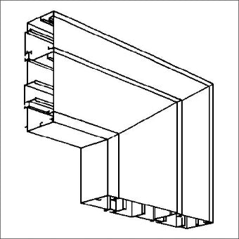 NIEDAX 30186 Verticaal hoekstuk wandgoot 160 mm