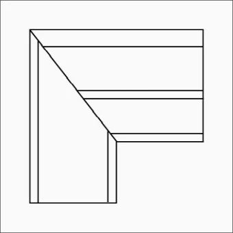 NIEDAX 30193 Verticaal hoekstuk wandgoot 160 mm