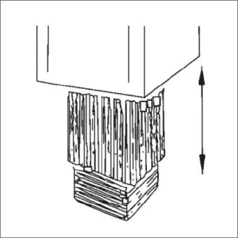 NIEDAX 31033 Voet aansluitzuil 65 mm