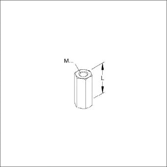 NIEDAX 58101 Verlengde moer 23.9 mm